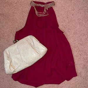 Burgundy Chain Tank Top
